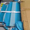 Beach Chair with Footrest High Back 5 Positions Reclining Beach Lounge Chair with Backpack Straps, Cooler Bag & Cup Holder for Outdoor Camping Poolside
