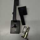 Goldenwarm Black Front Door Handle, Entry Door Handle and Reversible Handle Lever, Modern Front Door Handle Only, Matte Black Front Door Entry Handleset