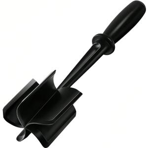 Meat Chopper, Heat Resistant Ground Beef Masher & Hamburger Smasher, Mix and Chop Kitchen Tool for Taco Meat & Potato Masher, Dishwasher Safe, Black