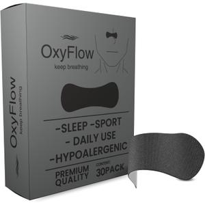 OxyFlow Nasal Strips for Breathing- for Sensitive Skin, Nose Strips for Snoring, Nasal Congestion Relief, Nasal Tape, Breathe Right, Athletic Nasal Strips, Extra Strength, Universal Fit. 2 Pack