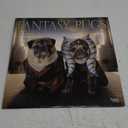 Fantasy Pugs OFFICIAL | 2025 12 x 24 Inch Monthly Square Wall Calendar | Foil Stamped Cover | Plastic-Free | BrownTrout | Funny Animals Dogs