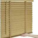 2" Cordless Bamboo Blinds,Indoor Windows Horizontal Wood Blinds 23.5"Wx72"H | Room Darkening Wooden Window Shades for Interior Bedrooms, Living Rooms, Offices Natural.