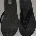 Quiksilver Carver Suede Flip Flops for Men, Arch Support Athletic Mens Sandals, Size 6 to 16 Thong Mens Slides (11, Black 1)