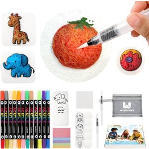 67pcs Magic Foam Texture Painting Kit,Magic Puffy Paint Include 30 Foam Texture Paper,24 Color Acrylic Puffy Markers,Aqua Puffs,aqua puffs for kids,Art Supplies for Kids,Creative Gifts for Christmas