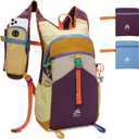 15L Small Hiking Backpack Travel Daypack Colorful Lightweight Packable Foldable Casual Backpack for Women Men (Purple)