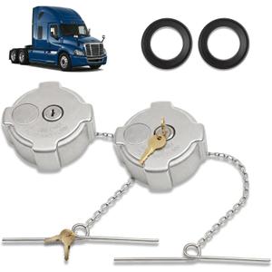 2-Pack 3" Female 1/4 Turn Locking Diesel Fuel Tank Cap Compatible with Freightliner Century 113 Cascadia 125 Columbia 120 Replaces 03-37017-000 600148 03-37017-002 572.1018