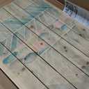 Watercolor Geometric Swatch Element Iv Mid-Century Modern Wood Wall Decor, Blue Wood Wall Art, Large Abstract Wood Wall Panels Printed On Natural Pine Wood Art (24"L x 32"W)