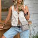 RFID Small Crossbody Purses for Women Quilted Cell Phone Purse with RFID Blocking Credit Card Slots
