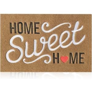AAZZKANG Brown Doormat Large 36"x24" Outdoor Indoor Home Sweet Home Welcome Mat with Non Slip Rubber Backing Easy to Clean Front Entrance Mats