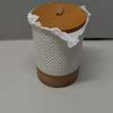 Large Coffee Containers with Lids, Ceramic Coffee Canister Kitchen Food Storage Cookie Jars with Airtight Lid for Spice Sugar Tea Candy, Stackable Decorative Jars for Counter - White 28 fl.oz