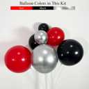 Race Car Balloon Arch Kit, Tow Fast Balloon Decoration, Red Black Silver Balloons with Car/Trophy/Chechered Flag/Tire Foil Balloons Garland For Boy Birthday, Racing Party