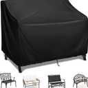 Kingling Outdoor Bench Covers, Patio Loveseats Cover Waterproof Bench Covers for Outdoor Furniture Glider Chair Sofa Cover, 48" W x 29" D x 36" H Black