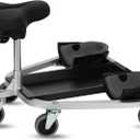 Kneeling Sitting Creeper with 3" Casters, Supports 400 lbs, Black