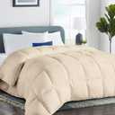 COHOME Queen Size Comforter - Down Alternative Duvet Insert with Anti-Clump Tech & 8 Tabs, All-Season Reversible Luxury Hotel Bedding - Gifts for Women/Men, Beige 88''x88''