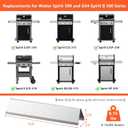 QuliMetal 15.3" Flavorizer Bars for Weber Spirit 300 and GS4 Spirit II 300 Series, Spirit E/S310 E/S315 E/S320 E/S330 Grills with Front Control Knobs, Grill Parts for Weber 7636, Stainless Steel