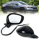 Right Passenger Side Mirror Fits 2022-2026 HONDA CIVIC Sedan/Hatchback With Power Glass, Heated, Blind Spot Detection and Manual Folding Match to Crystal Black Pearl Replace HO1321351 (7 Pins)