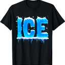 Ice Shirt Adult Kids Men Women Fire and Ice Costume T-Shirt XL