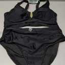 Eomenie Bikini Sets for Women High Waisted Two Piece Bathing Suit U Wired V Neck Swimsuit Adjustable Straps Swimwear (X-Large, Black-new)