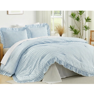 Andency Beige Twin Size Ruffle Comforter, 2 Pieces Farmhouse Shabby Classic Bed Set for Kids, Lighteweight Soft Microfiber Bedding Set for Girls(1 Ruffle Comforter and 1 Pillowcase) (Twin(66"x90"))