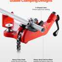 VEVOR Heavy-Duty Pipe Chain Vise, 1/2" - 8" Pipe Capacity, 34.6" Rugged Chain & Cast Iron Base, Industrial-Grade Pipe Clamping for Plumbing, Automotive Repairs, Metalworking
