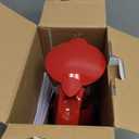 Electric Espresso Maker Transparent Coffee Maker Electric Moka Pot Portable Aluminum Espresso Machine Italian Moka Pot with Detachable Base, Coffee Gift for Women Men Home Travel(Red,6 Cup)