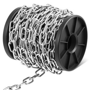 50ft Metal Jack Chain for Hanging 2mm Stainless Steel Chain 304 Stainless Steel Link Chains with Spool for Hanging Bird Feeders Light Fixture Dog Leashes Signs DIY Projects