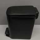 Cesun Small Bathroom Trash Can with Lid Soft Close, Step Pedal, 6 Liter / 1.6 Gallon Stainless Steel Garbage Can with Removable Inner Bucket, Anti-Fingerprint Finish (Matt Black)