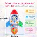 2 x Sean's Choice Color Sorting Toys for Toddlers, Roadtrip Travel Essenstial Fine Motor Autism Fidget Preschool Classroom Activities for Kids Easter Basket Stuffer (Rocket)