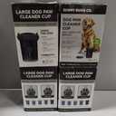 4 x Dog Paw Cleaner Cup - Plastic Paw Cleaner for Dogs w/Silicone Lid, Soft TPR Bristles & Removable Brush - Ideal Dog Paw Washer for Outdoor & Indoor Use - Easy-to-Use Paw Scrubber for Dogs, Black