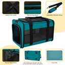 Hipubby Cat Carrier Dog Carrier for Pets Up to 16 Lbs, Soft-Sided Pet Travel Carrier for Cats and Small Dogs, Airline Approved Pet Carrying Case with Shoulder Strap & Removable Mat - Blue
