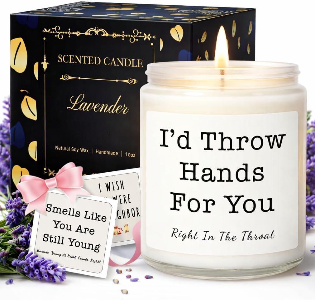 2 x Gifts for Women, Birthday Gifts for Women, Unique Friendship Gift for Womens, Best Friend, Her, Sister, Bestie, Girlfriend, Mom, Funny Scented Candle with Replaceable Stickers, 450g