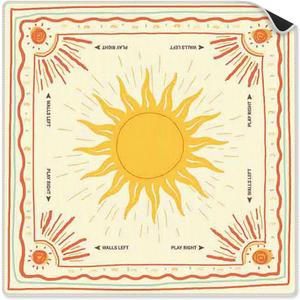 Boho Yellow and Orange Sun Sunshine Mahjong Mat 31.5 x 31.5 Inch