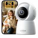 Veise 2K Indoor Camera for Home Security, 360° Wireless WiFi Pet & Baby Monitor with Phone App, AI Motion Detection, 2-Way Audio, Night Vision, SD/Cloud Storage, Works with Alexa & Google Home, 2.4GHz