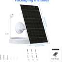 Zivif Solar Panel for Google Nest Camera, Solar Power Charger for Nest Cam Indoor & Outdoor(Battery Version), Solar Charger with IP65 Waterproof 9.84Ft Charging Cable