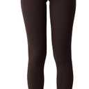 POSHDIVAH Women's Maternity Leggings Over The Belly Pregnancy Yoga Pants Active Wear Workout Leggings, Dark Brown, Large