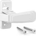 Replacement Screen Door Latch, Heavy Duty Inside Door Handle Compatible with Storm Doors Handle, Interior Latch for Screen and Storm Doors(for Non-Spring Loaded Strike,White)