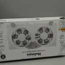 HOLMES 9" Twin Digital Window Fan, Reversible Airflow Blades, In/Out Exchange, 3 Speeds, Built-In Extender Panels, Ideal for Home, Bedroom or Office, Remote Control, White