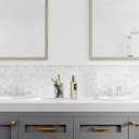 Peel and Stick Backsplash Mother of Pearl Tile, Yew & Tulip Self-Adhesive Natural Nacre Shell Seamless 12 x 12 Mosaic Sheet for Kitchen Backsplash Home Decor (Ivory White, 1 Sheet/Box, 1 sq.ft.)