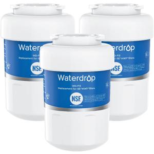 Waterdrop WD-F13 Replacement for GE MWF, SmartWater MWFP, MWFINT, MWFA, GWF, HDX FMG-1, Kenmore 9991, GSE25GSHECSS, WFC1201 Water Filter, 3 Pack