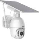 SOLIOM Solar Powered Security Camera Outdoor Wireless, 360 Pan Tilt WiFi Camera with Color Night Vision, PIR Human Detection, 2-Way Talk, Cloud Storage, No Monthly Fee, Compatible with Alexa