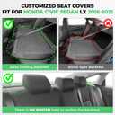 RIDEPOSH Custom Fit Seat Covers for Honda Civic 2016-2021