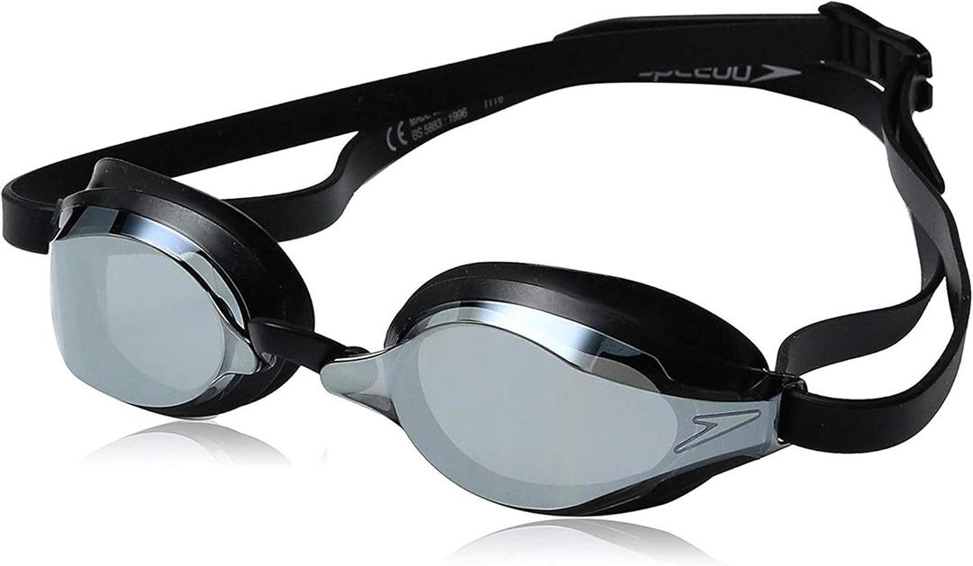 Speedo Speed Socket 2.0 Swim Goggle (Black/Silver Mirrored)