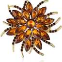 Rhinestone Flower brooch Pin Large Crystal Flower brooch Lapel Pins Wedding Party Birthday Dance Banquet Dress Suit Ceremony Clothes Hat Bag Accessories Jewelry for Women