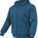 Bellnorth Men's Outfit Activewear Full Zip Fleece Hoodie Jacket Casual Sweatsuit (Medium, Teal)