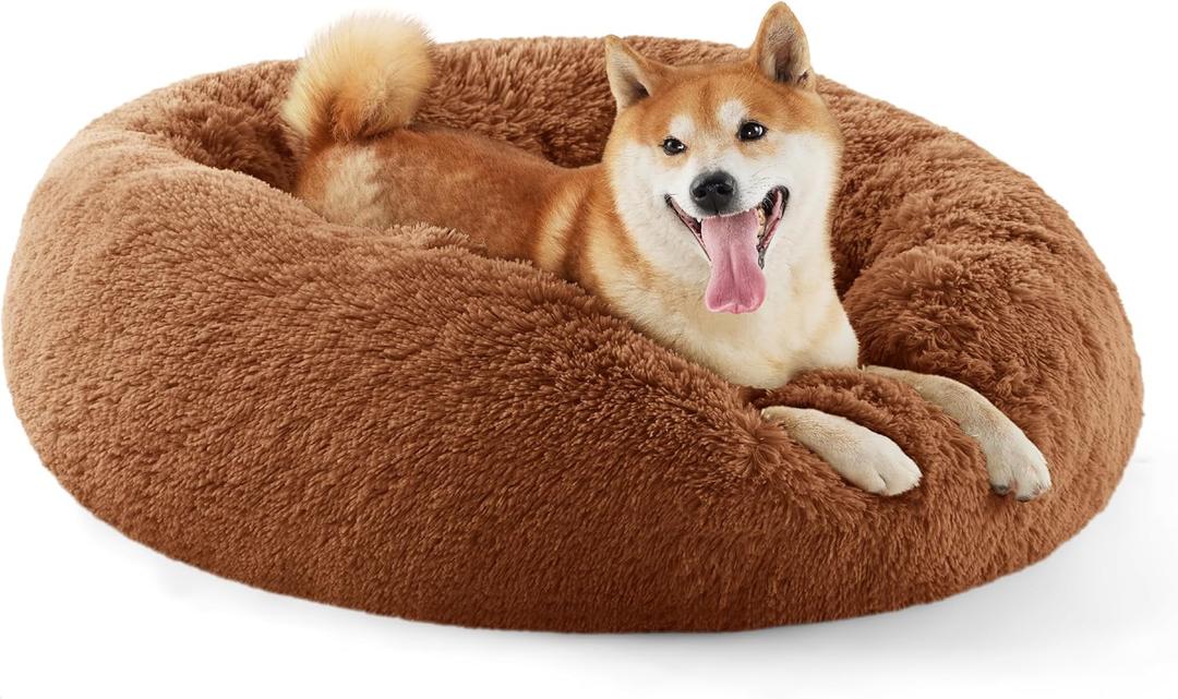 Bedsure Calming Dog Bed for Medium Dogs - Donut Washable Medium Pet Bed, 30 inches Anti-Slip Round Fluffy Plush Faux Fur Cat Bed, Fits up to 45 lbs Pets, Copper Bedsure Calming Dog Bed for Medium Dogs - Donut Washable Medium Pet Bed, 30 inches Anti-Slip Round Fluffy Plush Faux Fur Cat Bed, Fits up to 45 lbs Pets, Copper