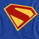Popfunk Superman Supergirl New Logo Unisex Adult T Shirt (Blue, M)