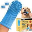 Jasper Dog Toothbrush, 360 Dog Tooth Brushing Kit, Finger Toothbrush, Cat Tooth Brush, Teeth Cleaning, Pet Tooth Brush for Small & Large Pets, Pet Toothpaste Not Included, 2-Pack Blue