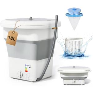 Mini Portable Washing Machine and Dryer Upgraded 18L Powerful Motor Deep Cleaning Of Clothes, Mini Lavadora y Secadora Portatil