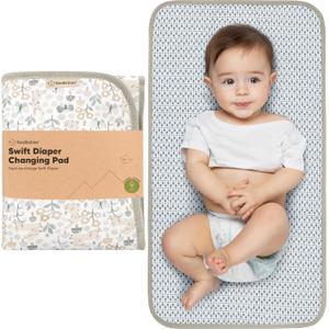KeaBabies Portable Diaper Changing Pad, Easy Wipe Clean  Foldable Waterproof Baby Changing Mat for Diaper Bag, Compact, Lightweight, 25x13 Newborn, Infant, Baby Changer Travel Essential (Prairie)