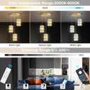 3-Lights Modern Crystal Pendant Lights for Kitchen Island LED Dimmable Glam Pendant Lighting Chandelier for Dining Room Hallway Corner Lamp Gold